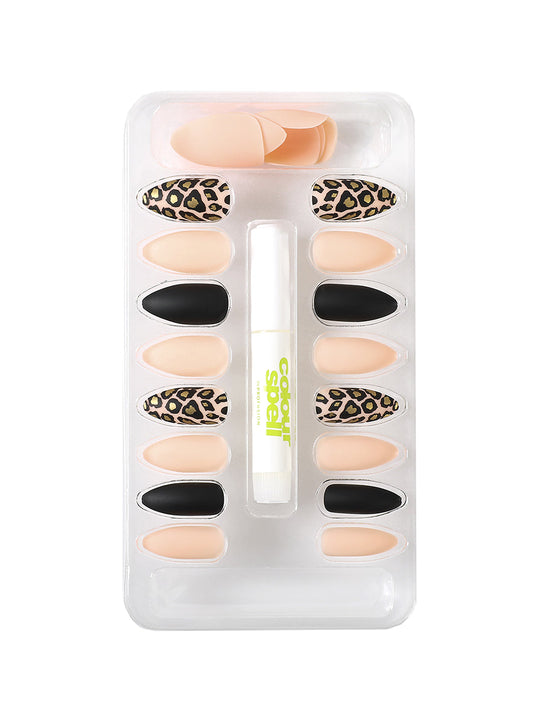Press On Nails & Glue - Stiletto Cheetah