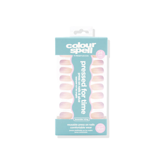 Press On Nails & Glue - Lavender Icing